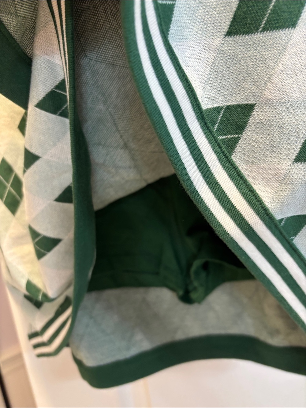 NWT The Upside Green and Cream Argyle Knit Skort - Picture 3 of 7